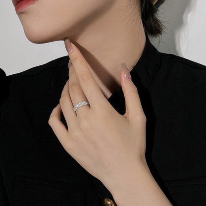 ˇStella JewelryˇDainty Round Cut Tennis Ring
