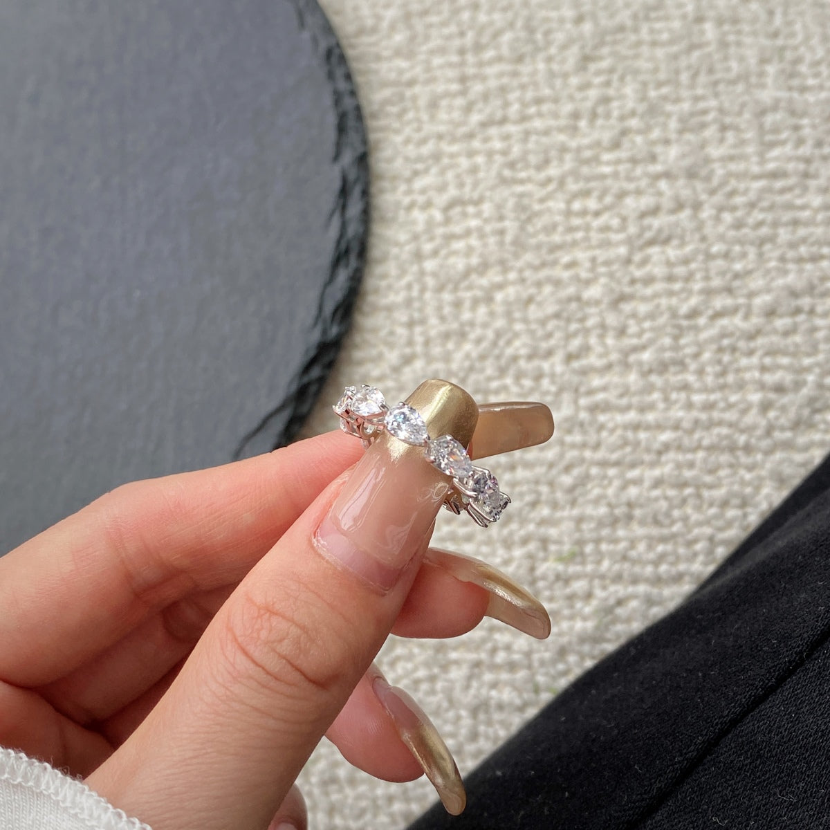 ˇStella JewelryˇExquisite Pear Cut Tennis Ring