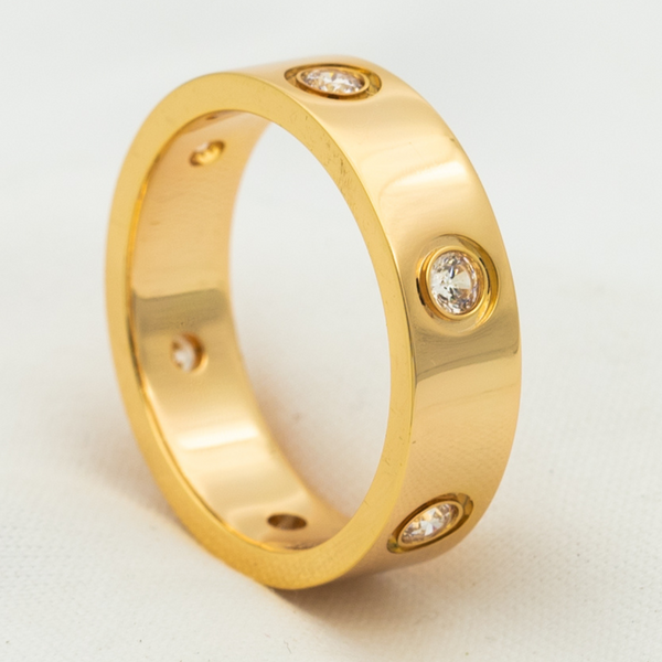 ˇStella JewelryˇLIEBESRING 5,5 MM 6 DIAMANTEN ROTGOLD