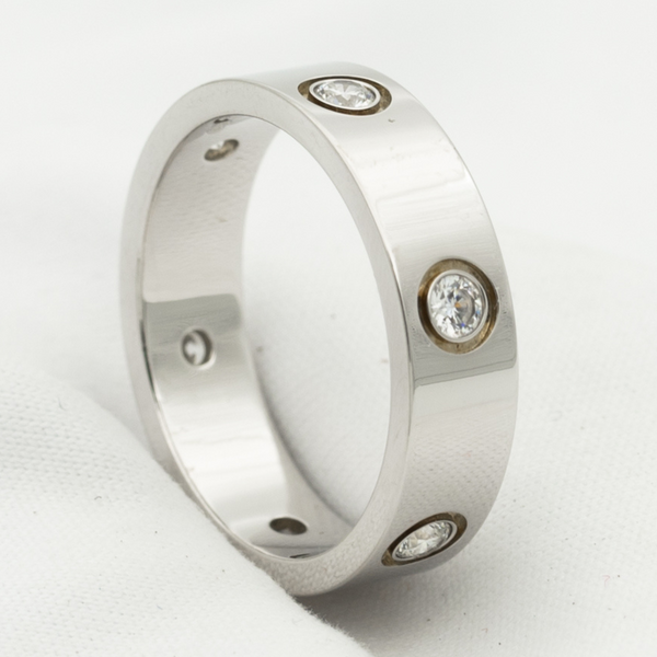 ˇStella JewelryˇLIEBESRING 5,5 MM 6 DIAMANTEN SILBER