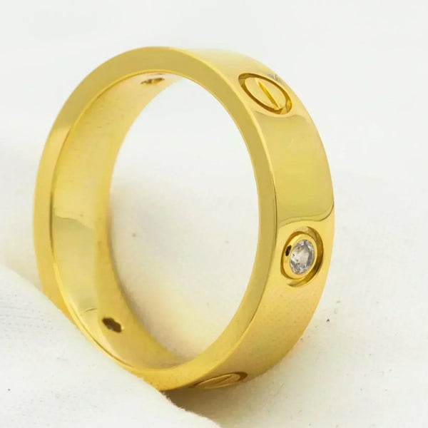 ˇStella JewelryˇLIEBESRING 5,5 MM 3 DIAMANTEN GOLD