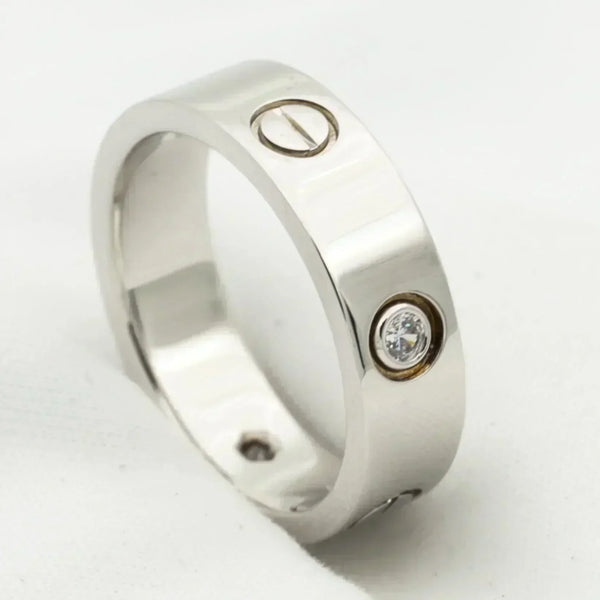 ˇStella JewelryˇLIEBESRING 5,5 MM 3 DIAMANTEN SILBER