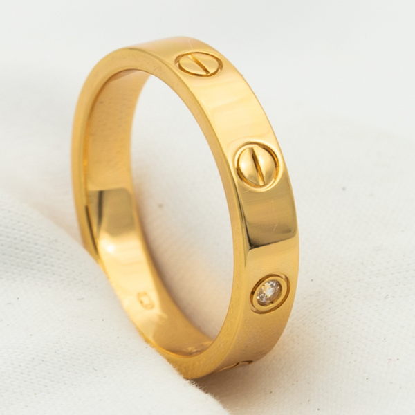 ˇStella JewelryˇLIEBESRING 4MM 1 DIAMANT ROTGOLD