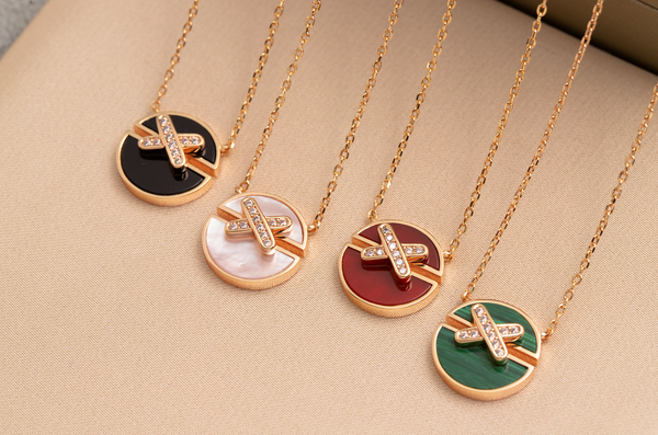 ˇStella JewelryˇJEUX DE PINK GOLD DIAMOND NECKLACE