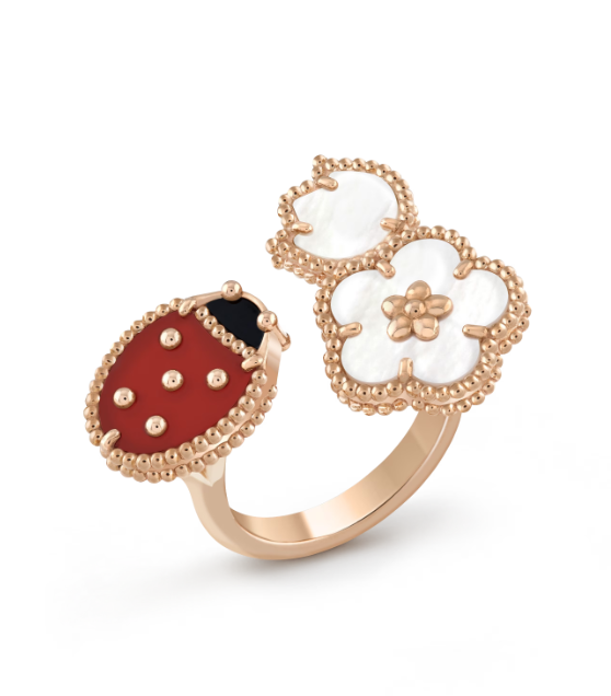 ˇStella JewelryˇLUCKY 3 MOTIV ROSÉGOLDRING