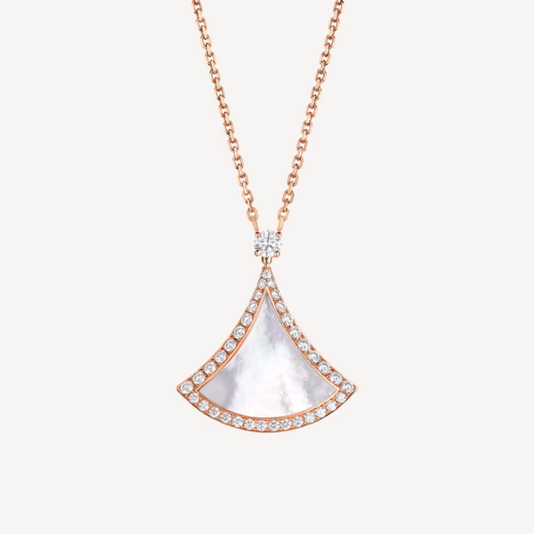 ˇStella JewelryˇDREAM MOP DIAMOND PAVED PINK GOLD NECKLACE