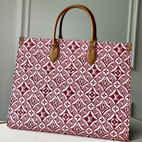 LV SINCE 1854 ONTHEGO GM BORDEAUXROT TEXTIL