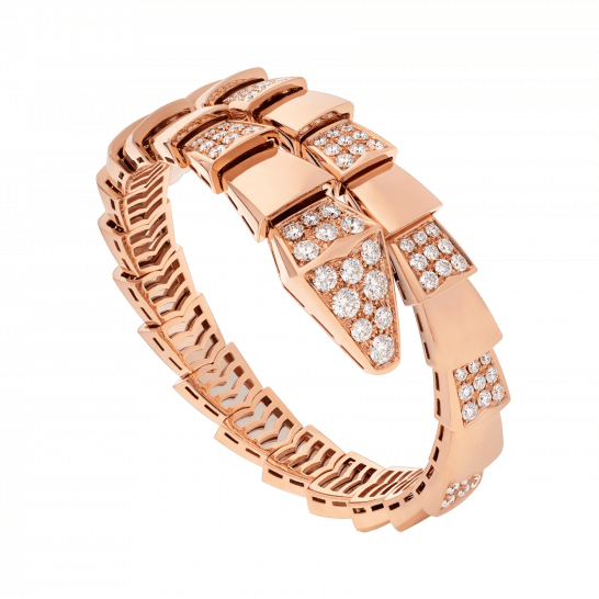 ˇStella JewelryˇSERPENTI WIDE BRACELET PINK GOLD DIAMOND