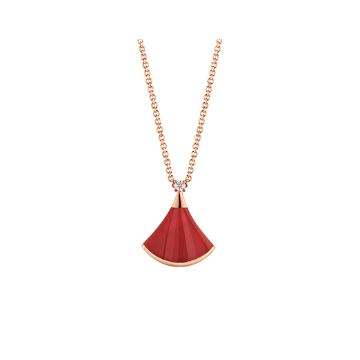 ˇStella JewelryˇDREAM NECKLACE CARNELIAN 1 DIAMOND