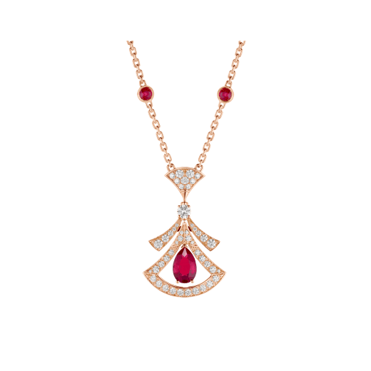 ˇStella JewelryˇDREAM NECKLACE CARNELIAN DIAMOND PINK GOLD