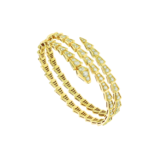 ˇStella JewelryˇSERPENTI ARMBAND GOLD DIAMANT DOPPELREIHIG
