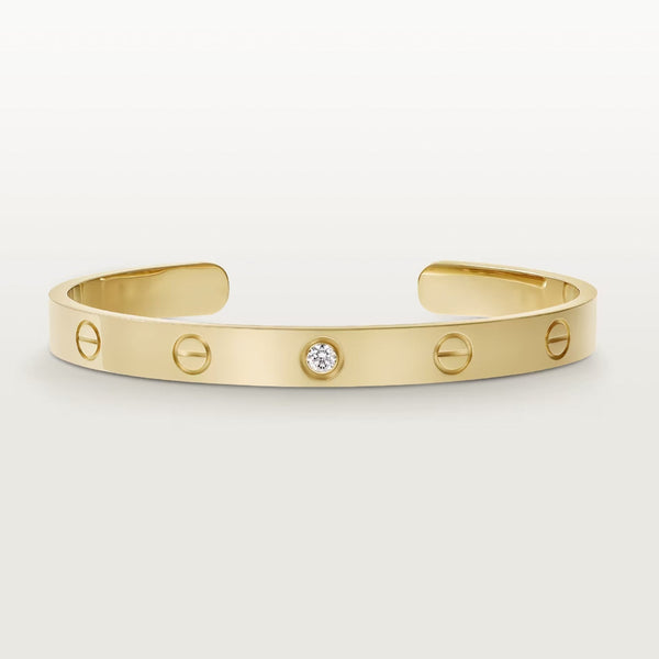 ˇStella JewelryˇLIEBESARMBAND 6,1 MM 1 DIAMANT OFFENE MANSCHETTE 