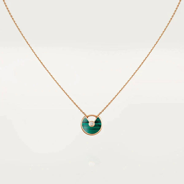 ˇStella JewelryˇAMULETTE ROSÉGOLD-MALACHIT-HALSKETTE