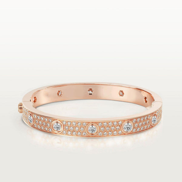 ˇStella JewelryˇLOVE BRACELET 6.1MM DIAMOND-PAVED 10 BIG DIAMONDS