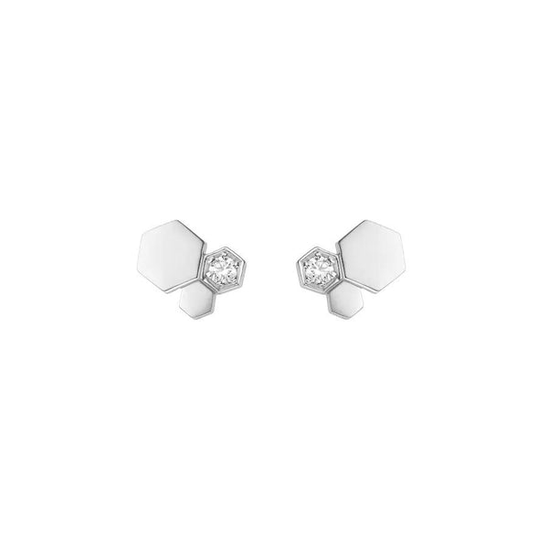 ˇStella JewelryˇBEE LOVE SILVER DIAMOND EARRINGS