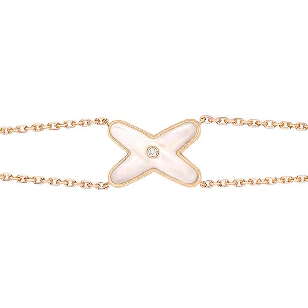 ステラジュエリー ジュー ブレスレット ホワイトモップ ローズゴールド ダイヤモンド1個