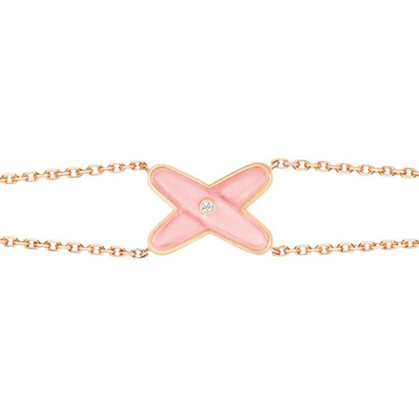 ステラジュエリー ジュー ブレスレット ピンクモップ ピンクゴールド ダイヤモンド1個