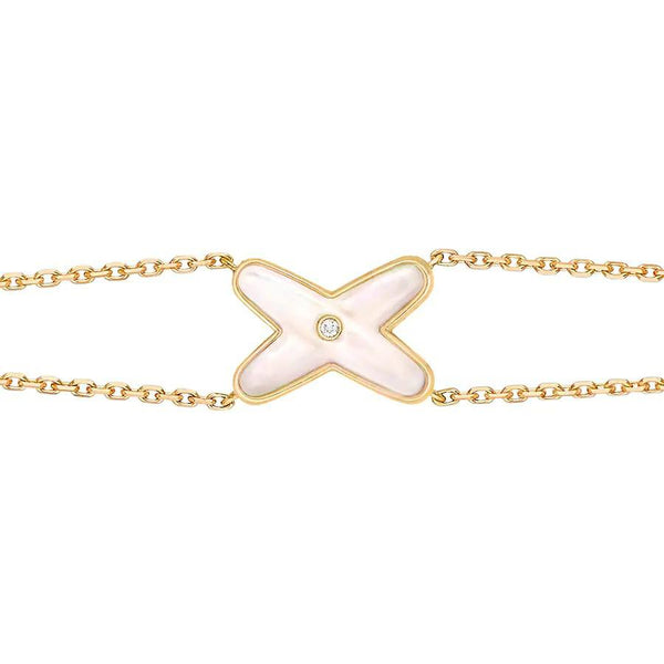 ステラジュエリー ジュー ブレスレット ホワイトモップゴールド ダイヤモンド1個