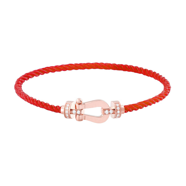 ˇStella JewelryˇFORCE 10 HALF DIAMOND PINK GOLD RED CORDERI LARGE AND MEDIUM MODEL
