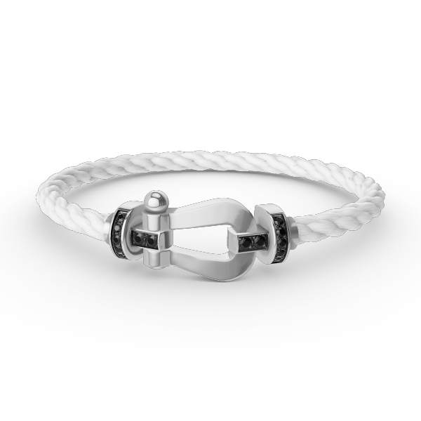 ˇStella JewelryˇFORCE LARGE HORSESHOE BLACK DIAMOND BRACELET SILVER