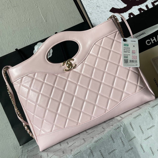 CC MEDIUM 36 SHOPPINGTASCHE AUS HELLROSA KALBSLEDER