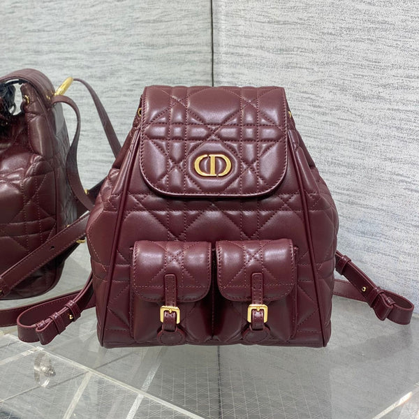 KLEINER 23 CARO-RUCKSACK AUS PFLAUMENLILA MACROCANNAGE-LAMMLEDER