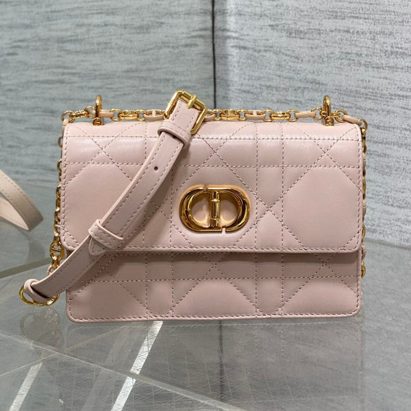 MISS CARO MINI 17 TASCHE AUS LIMONADE PINK MACROCANNAGE LAMMLEDER
