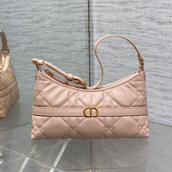MISS CARO CIGALE MINI 24 TASCHE AUS PUDERROSA MACROCANNAGE-LAMMLEDER