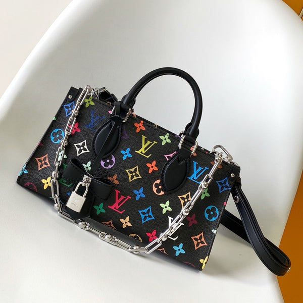 ONTHEGO EAST WEST TASCHE 25 AUS BUNTEM CANVAS MIT MONOGRAMMMUSTER