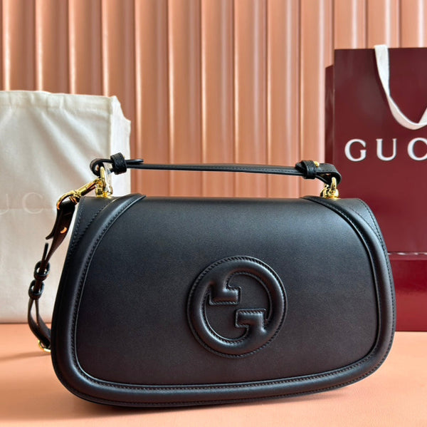 BLONDIE GROSSE HANDTASCHE 32 AUS SCHWARZEM KALBSLEDER