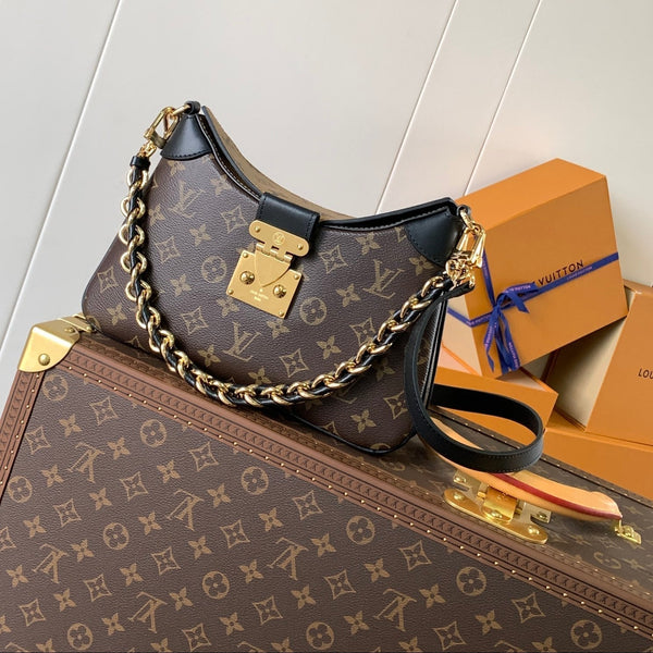 TWINNY BAG 29 AUS BRAUNEM MONOGRAMM-CANVAS UND KALBSLEDER