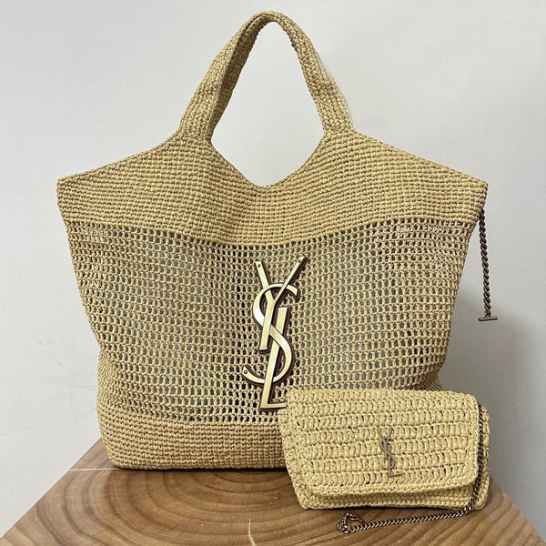 RAFFIA ICARE 55 BEIGE BRAUN STROH