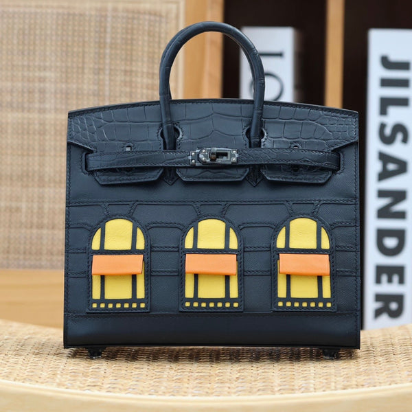 BIRKIN FAUBOURG TOUCH 20 AUS SCHWARZEM KALBSLEDER MIT SILBERNEN HARDWARE (AUF BESTELLUNG HERGESTELLT)