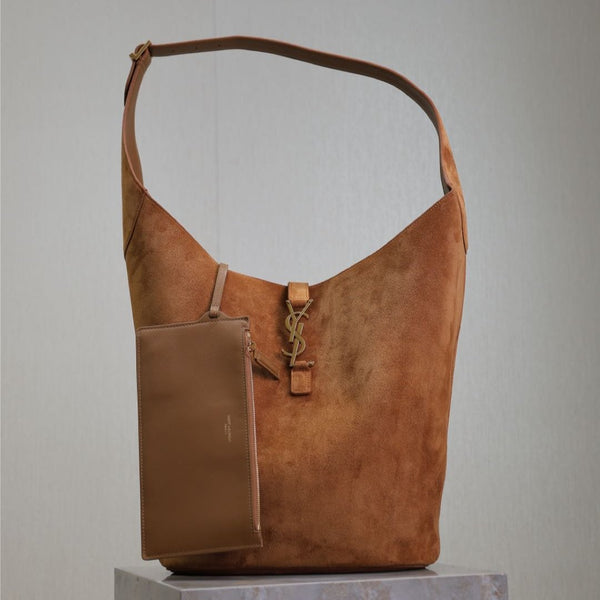 LE 5 À 7 GROSSE, GESCHMEIDIGE HOBO-TASCHE 31 AUS BRONZEBRAUNEM WILDLEDER