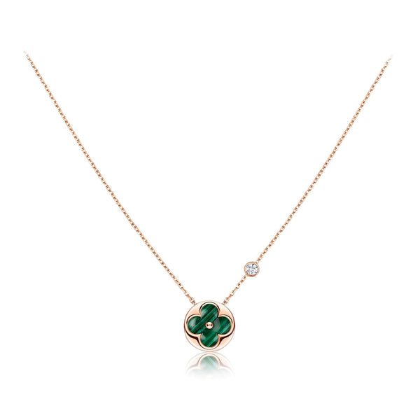 ˇStella JewelryˇSonnenanhänger Roségold 1 Diamant Halskette