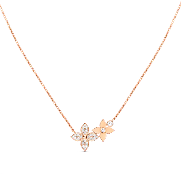 ˇStella JewelryˇSTAR BLOSSOM HALSKETTE ROTGOLD DIAMANTEN