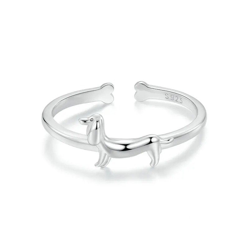 ˇStella JewelryˇLovely Pet Dog Open Ring Statement Ring