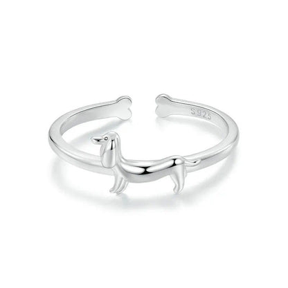 ˇStella JewelryˇLovely Pet Dog Open Ring Statement Ring