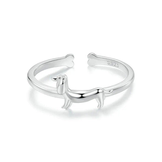 ˇStella JewelryˇLovely Pet Dog Open Ring Statement Ring