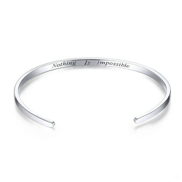 ˇStella JewelryˇEngrave Courage Bangle Nichts ist unmöglich Mode 