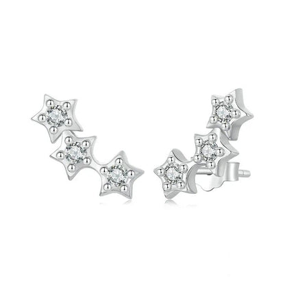 ˇStella JewelryˇSilver Tiny Star Earrings Studs Teen Girls