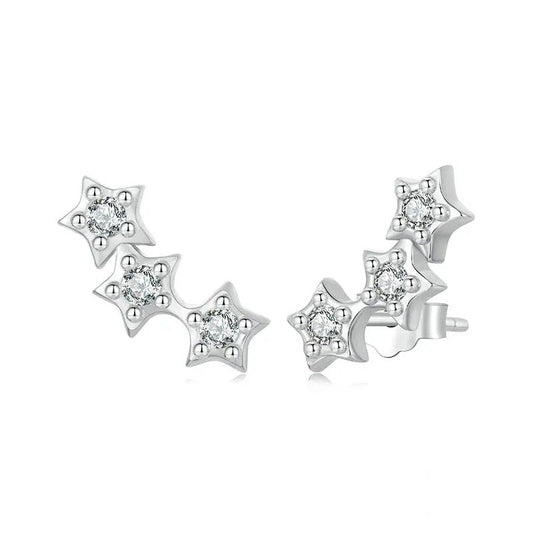 ˇStella JewelryˇSilver Tiny Star Earrings Studs Teen Girls