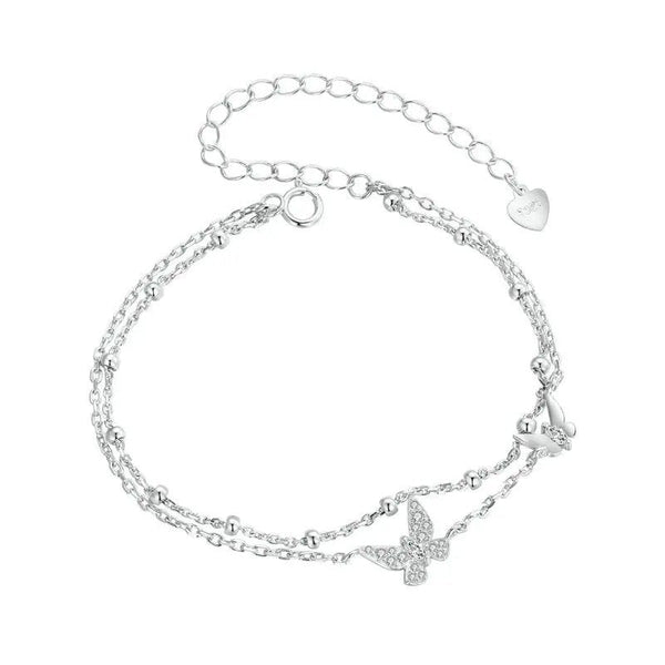 ˇStella JewelryˇDoppellagiges Schmetterlingsarmband CZ-Lagenarmband