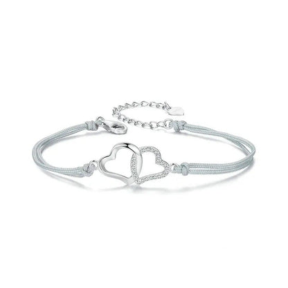 ˇStella JewelryˇDainty Gray Rope Link Chain Bracelet for Women Teen Girls
