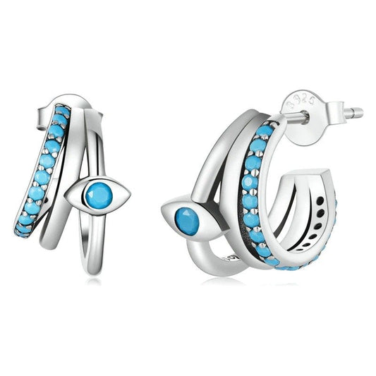 ˇStella JewelryˇDevil Eye Multi-layer Stud Earrings