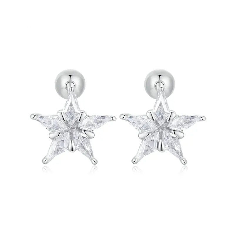 ˇStella JewelryˇPlatinum Plated Cubic Zirconia Earrings