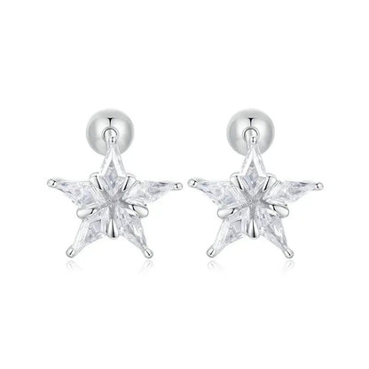 ˇStella JewelryˇPlatinum Plated Cubic Zirconia Earrings