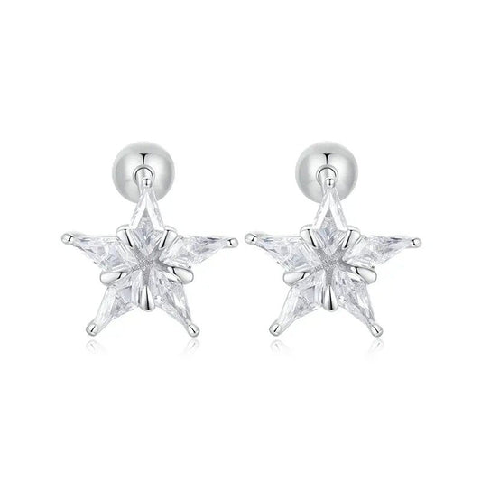 ˇStella JewelryˇPlatinum Plated Cubic Zirconia Earrings