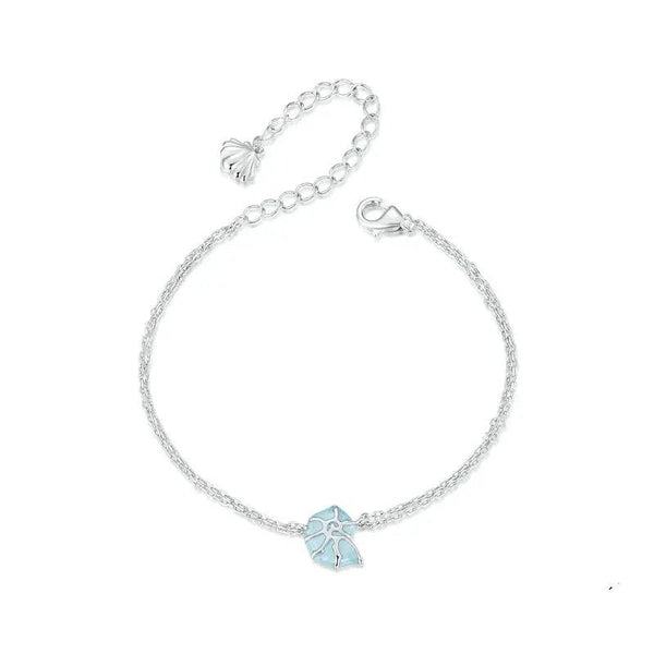 ˇStella JewelryˇBlaue Muschel-Gliederkettenarmbänder