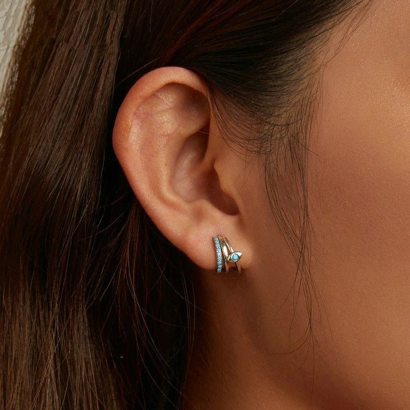 ˇStella JewelryˇDevil Eye Multi-layer Stud Earrings